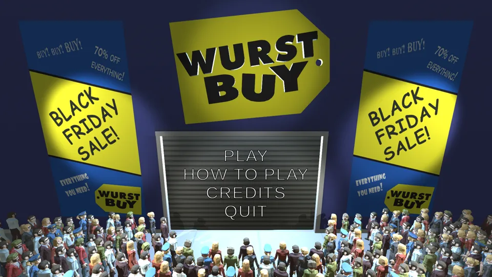 The Wurst Buy gameplay screenshot.